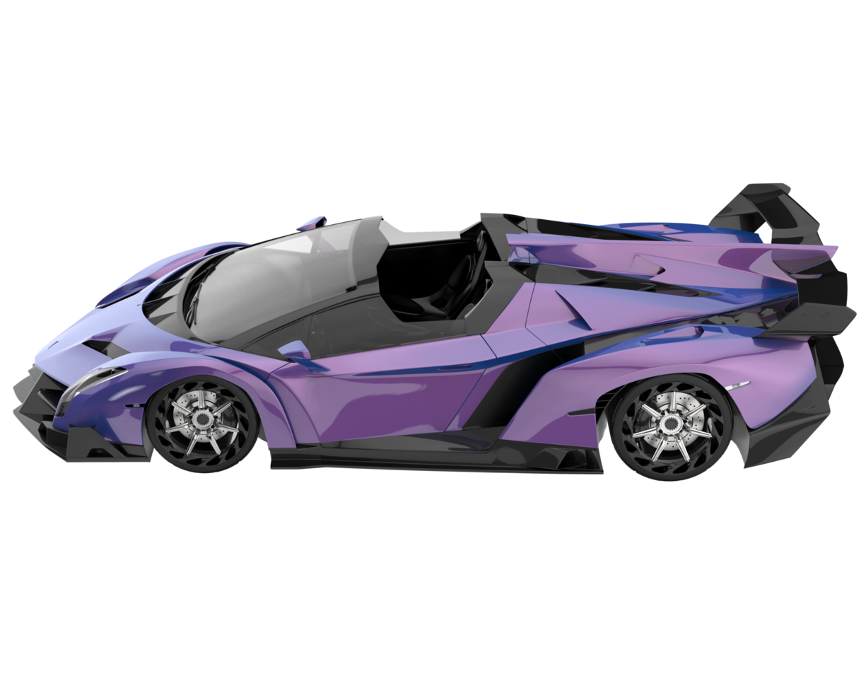 Sport car isolated on transparent background. 3d rendering - illustration png