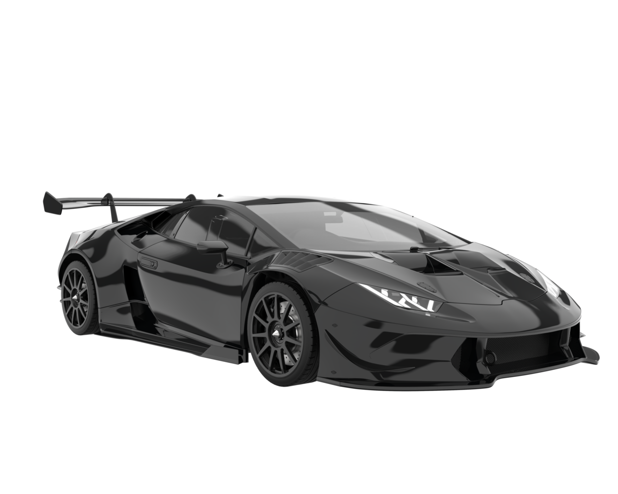 coche deportivo aislado sobre fondo transparente. Representación 3d - ilustración png