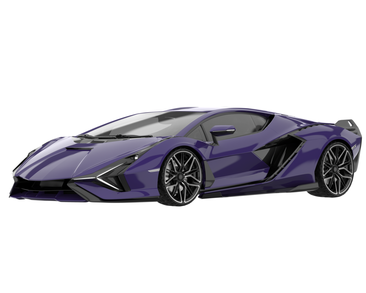 carro esporte isolado em fundo transparente. renderização 3D - ilustração png