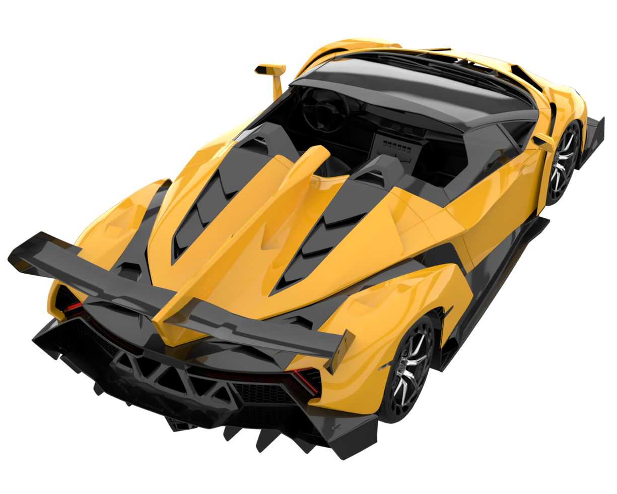 Sport car isolated on transparent background. 3d rendering - illustration png