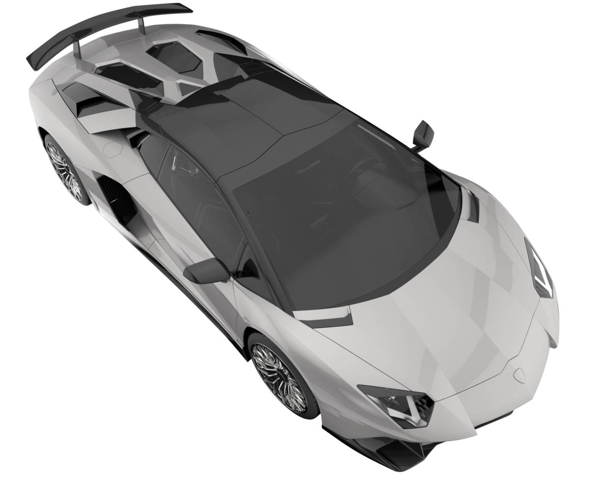 Sport car isolated on transparent background. 3d rendering - illustration png