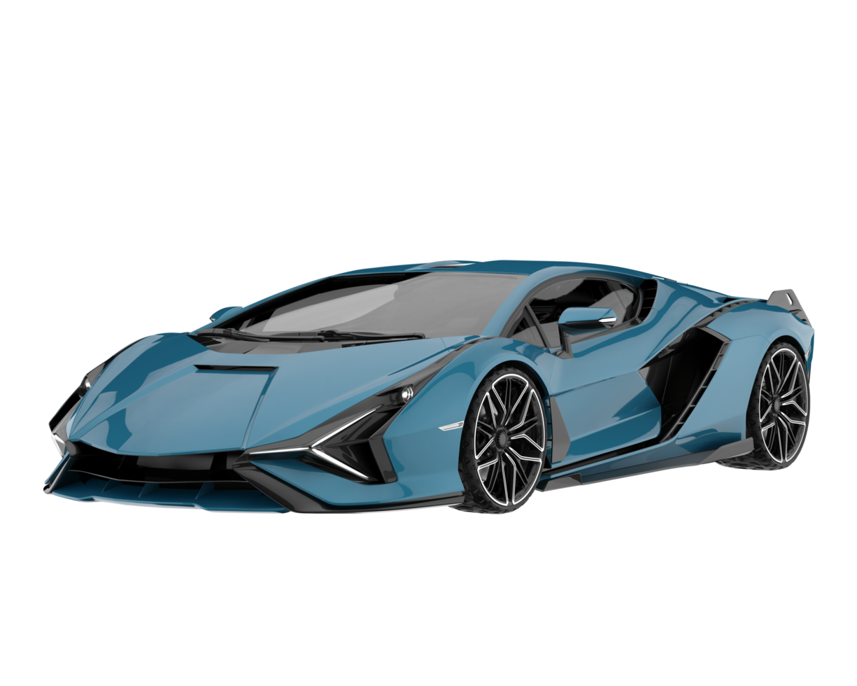 Sport car isolated on transparent background. 3d rendering - illustration png