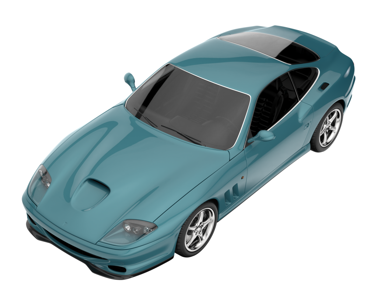 Sport car isolated on transparent background. 3d rendering - illustration png