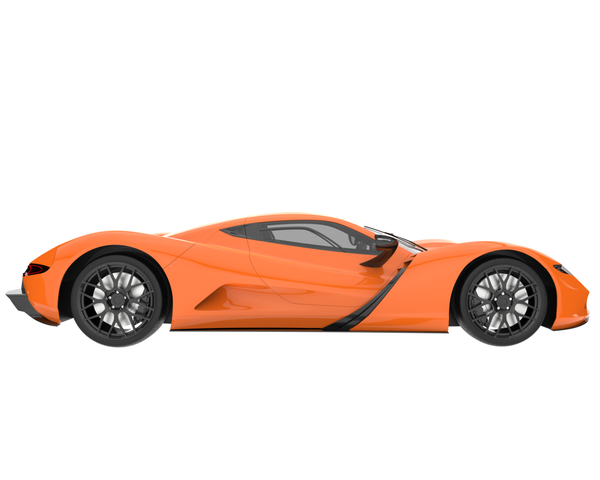 voiture de sport isolée sur fond transparent. rendu 3d - illustration png