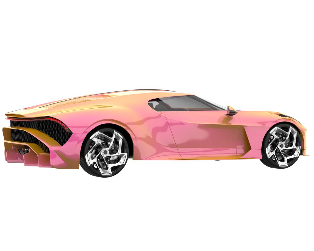 coche deportivo aislado sobre fondo transparente. Representación 3d - ilustración png