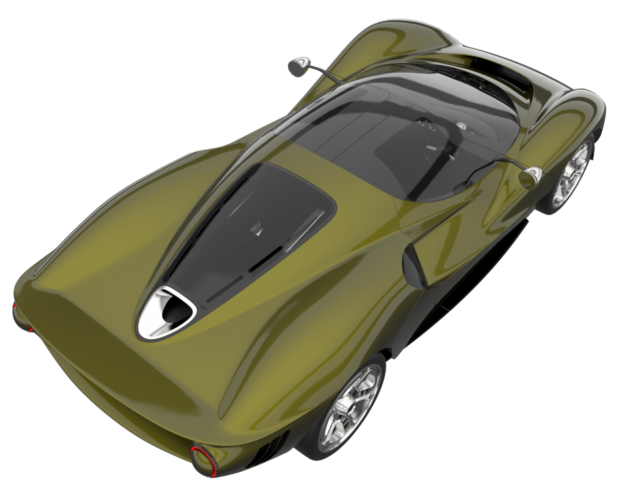 Sport car isolated on transparent background. 3d rendering - illustration png
