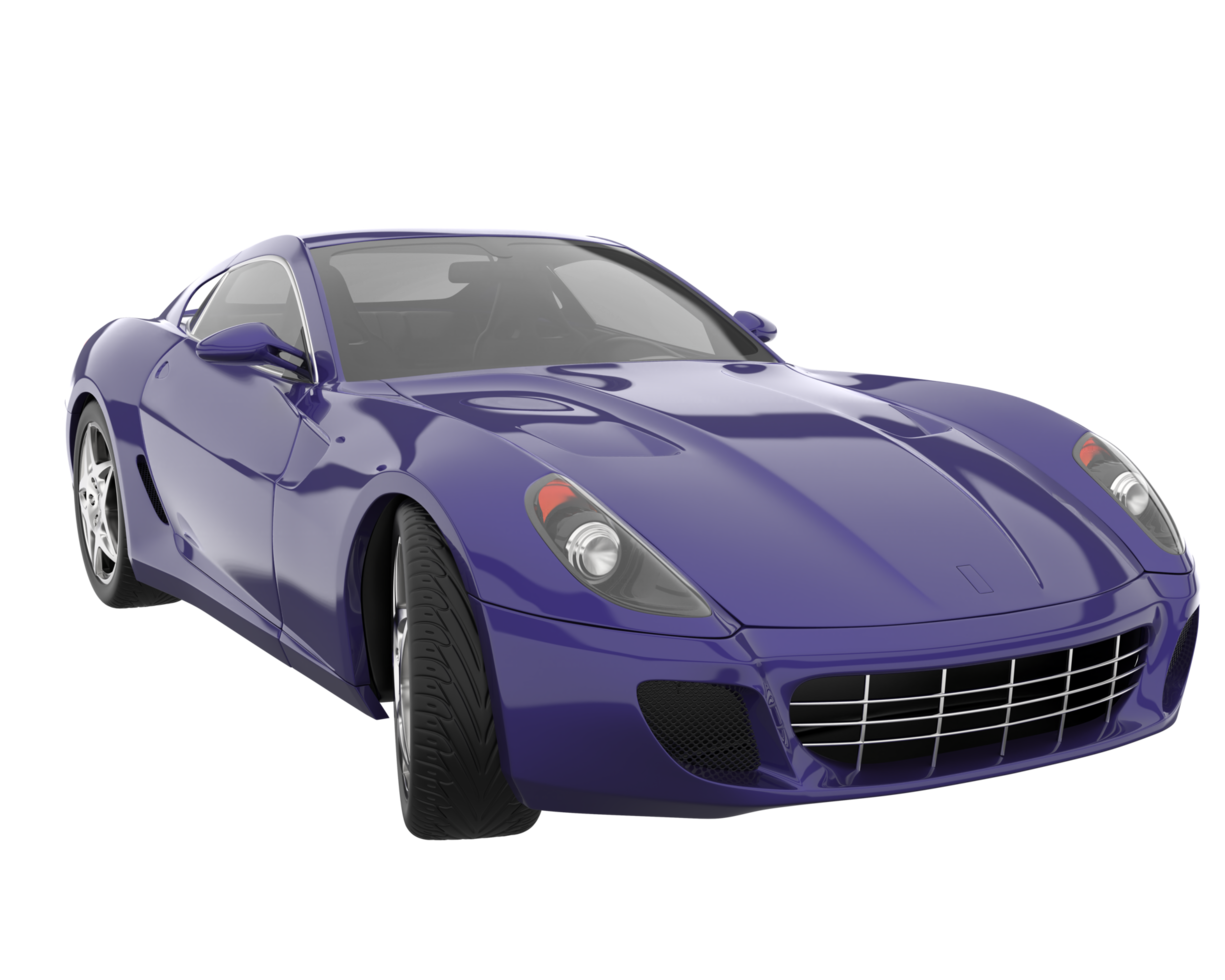 voiture de sport isolée sur fond transparent. rendu 3d - illustration png