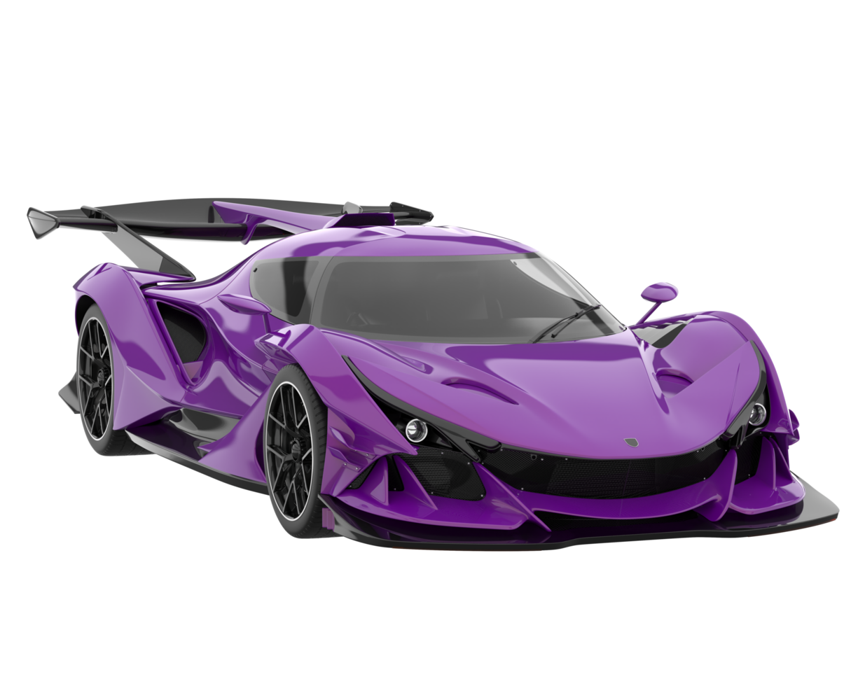 Sport car isolated on transparent background. 3d rendering - illustration png