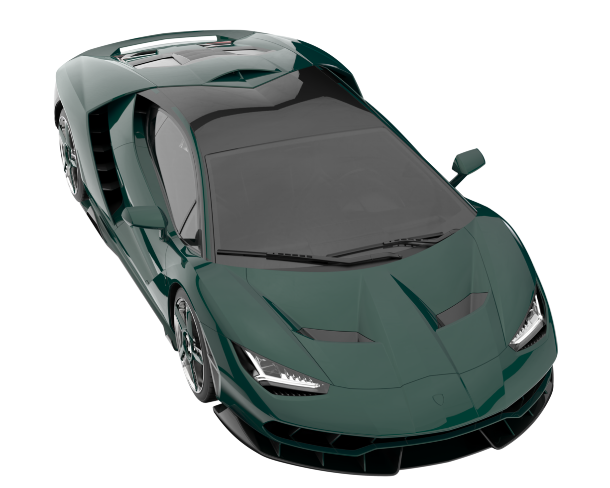 voiture de sport isolée sur fond transparent. rendu 3d - illustration png