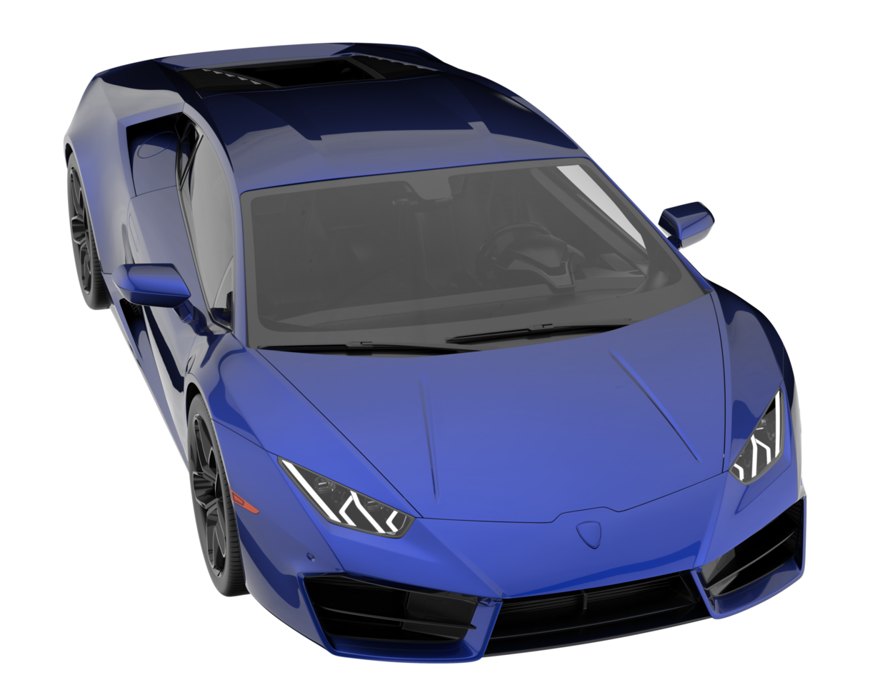 Sport car isolated on transparent background. 3d rendering - illustration png