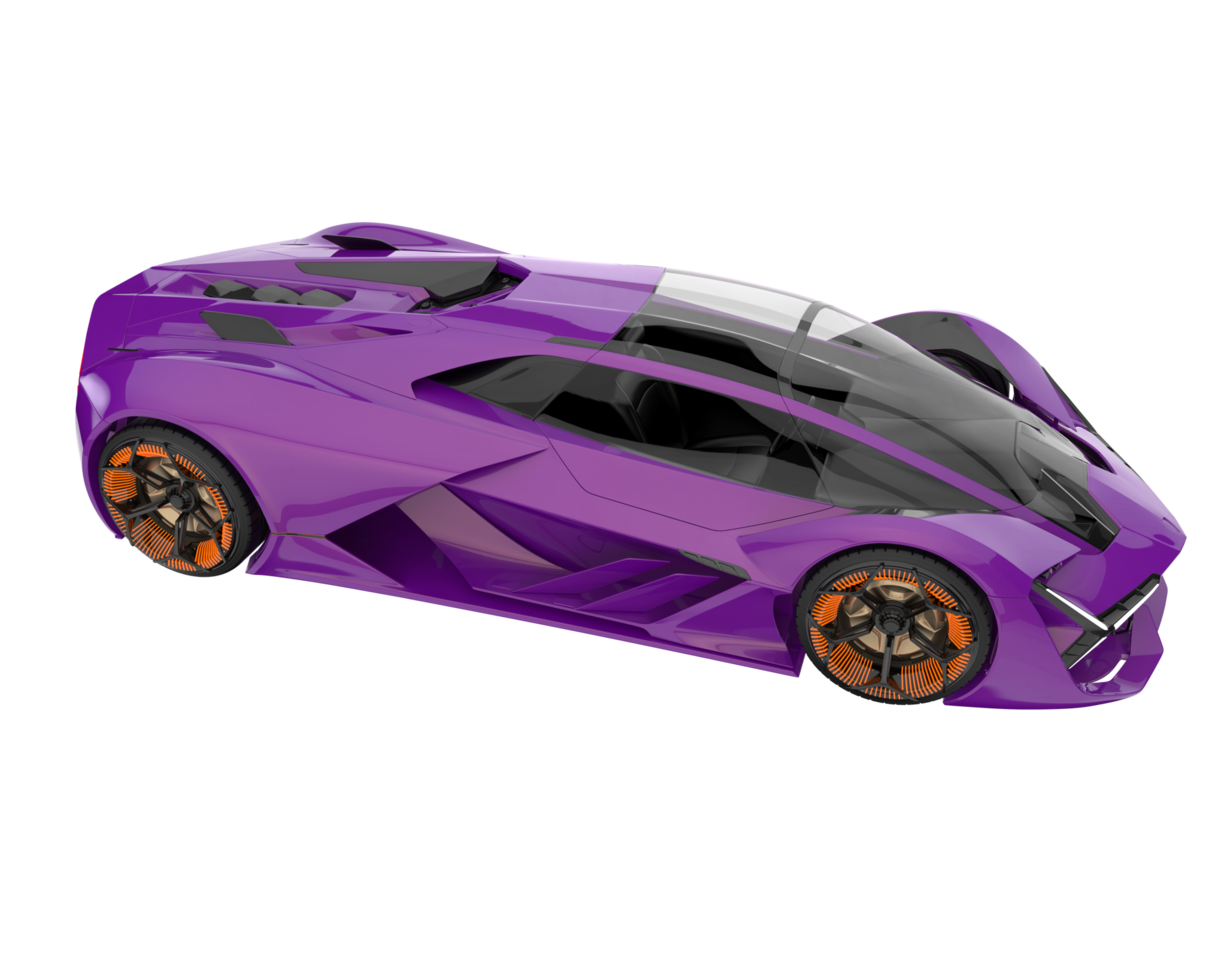 Sport car isolated on transparent background. 3d rendering - illustration png