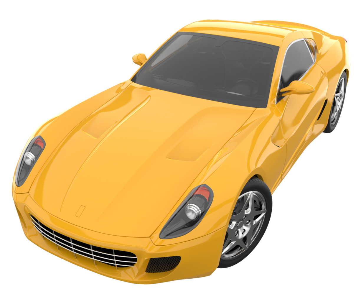 Sport car isolated on transparent background. 3d rendering - illustration png