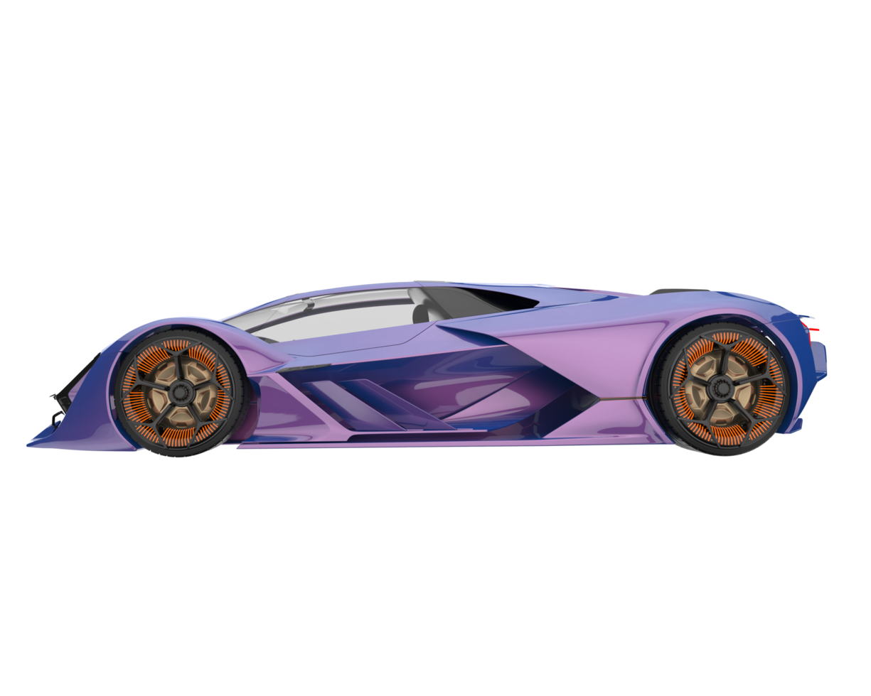 voiture de sport isolée sur fond transparent. rendu 3d - illustration png