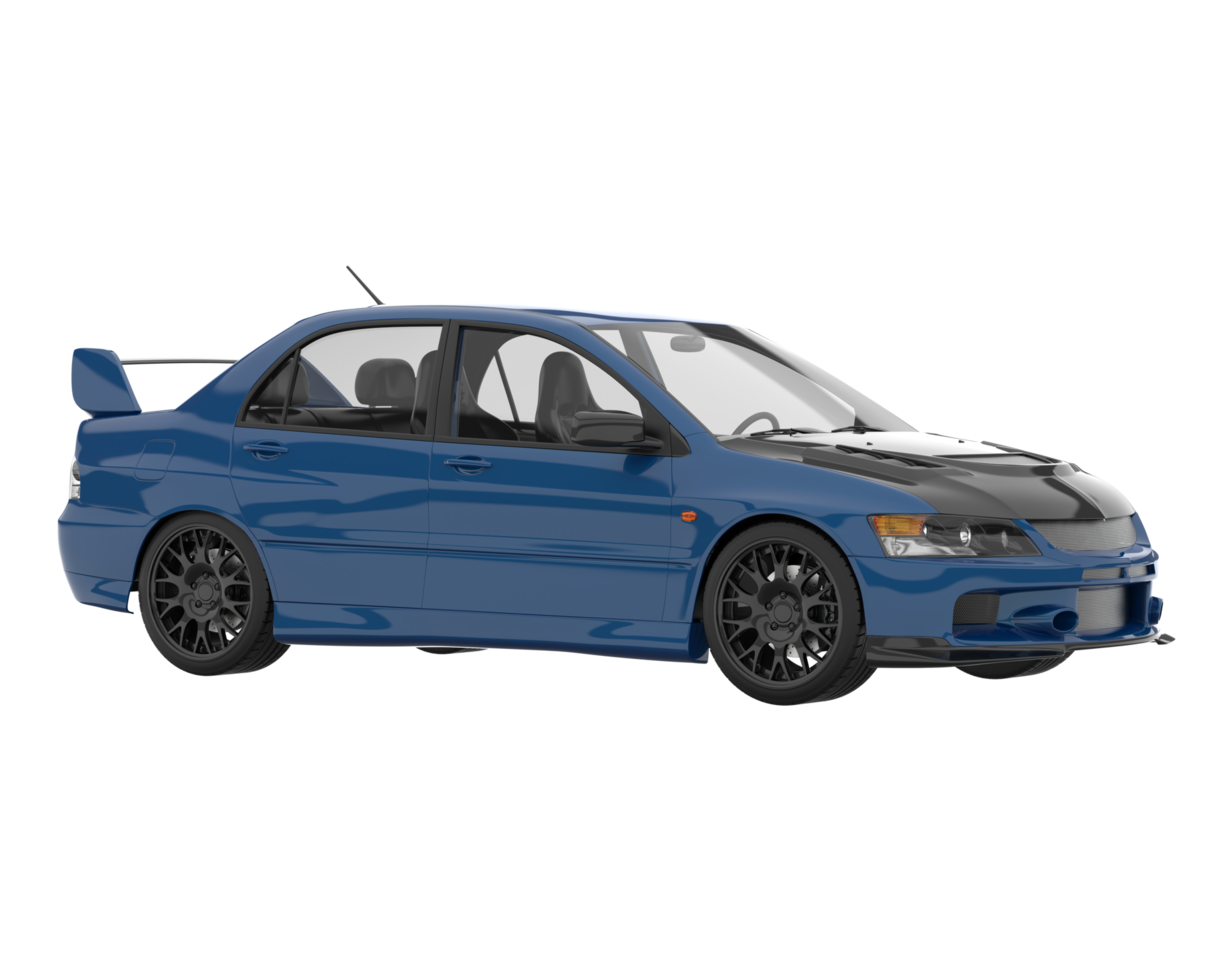Sport car isolated on transparent background. 3d rendering - illustration png