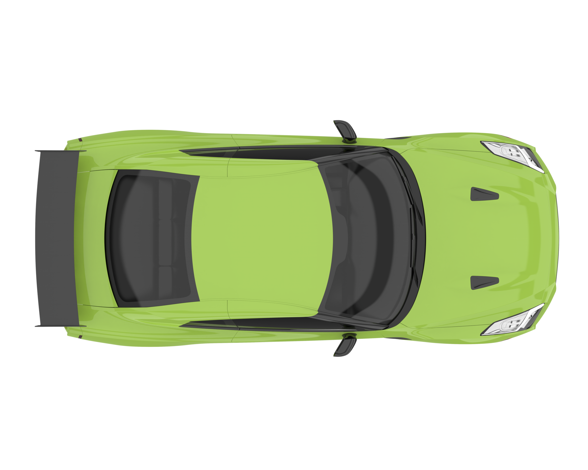 coche deportivo aislado sobre fondo transparente. Representación 3d