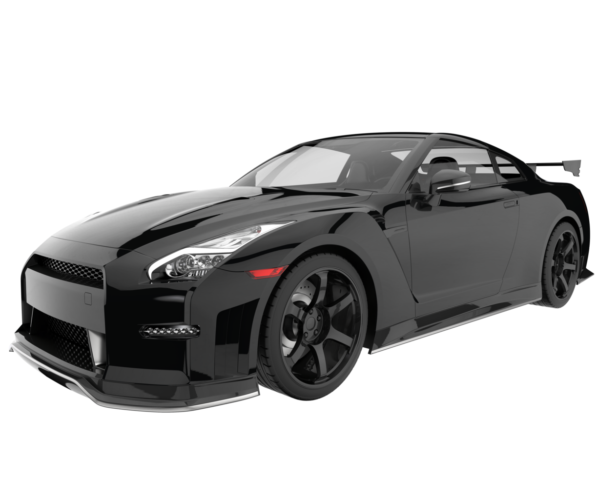 Sport car isolated on transparent background. 3d rendering - illustration png