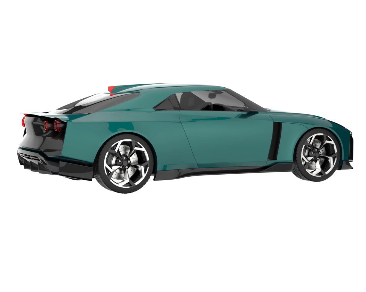 sport auto geïsoleerd Aan transparant achtergrond. 3d renderen - illustratie png