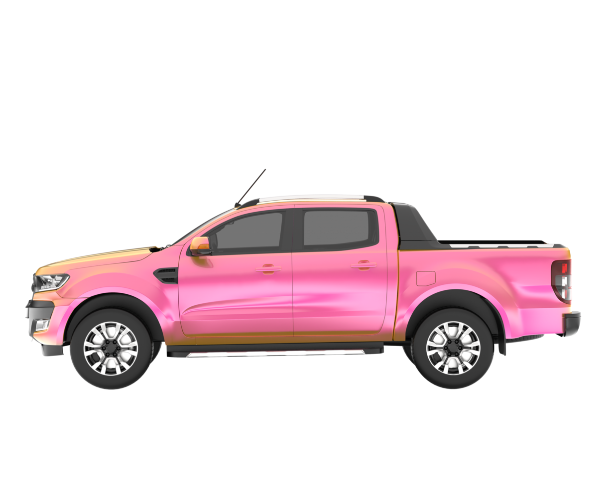 Pickup truck isolated on background. 3d rendering - illustration png