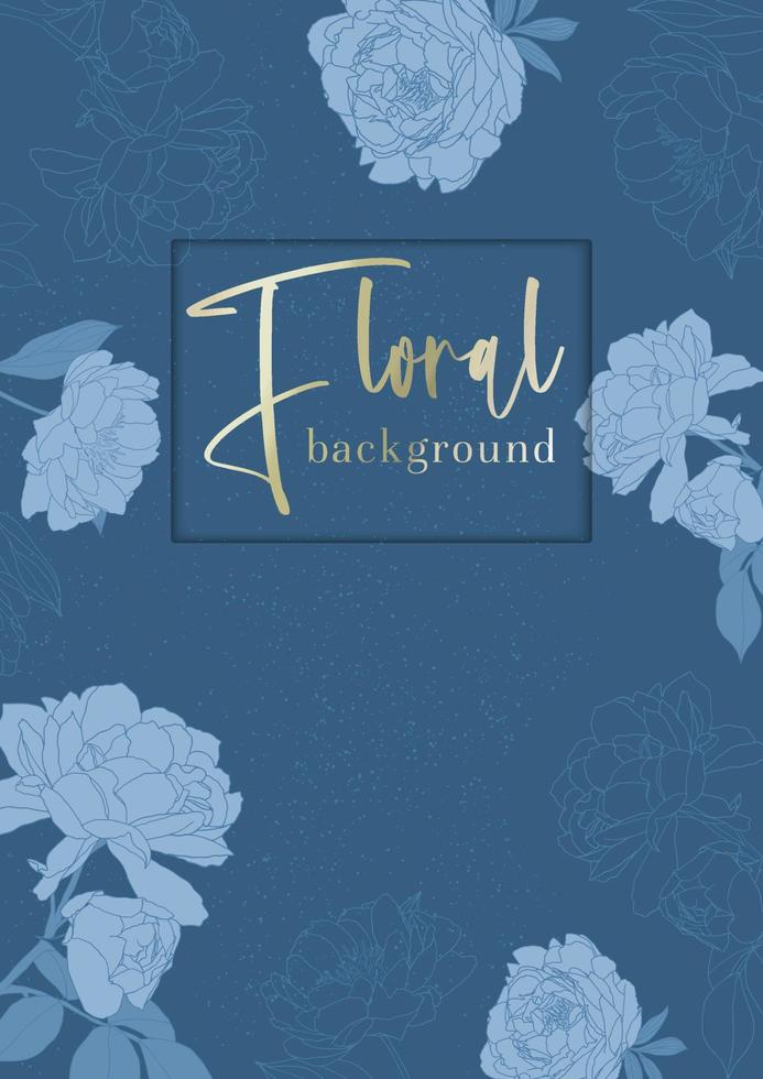Floral modern background cover art vector
