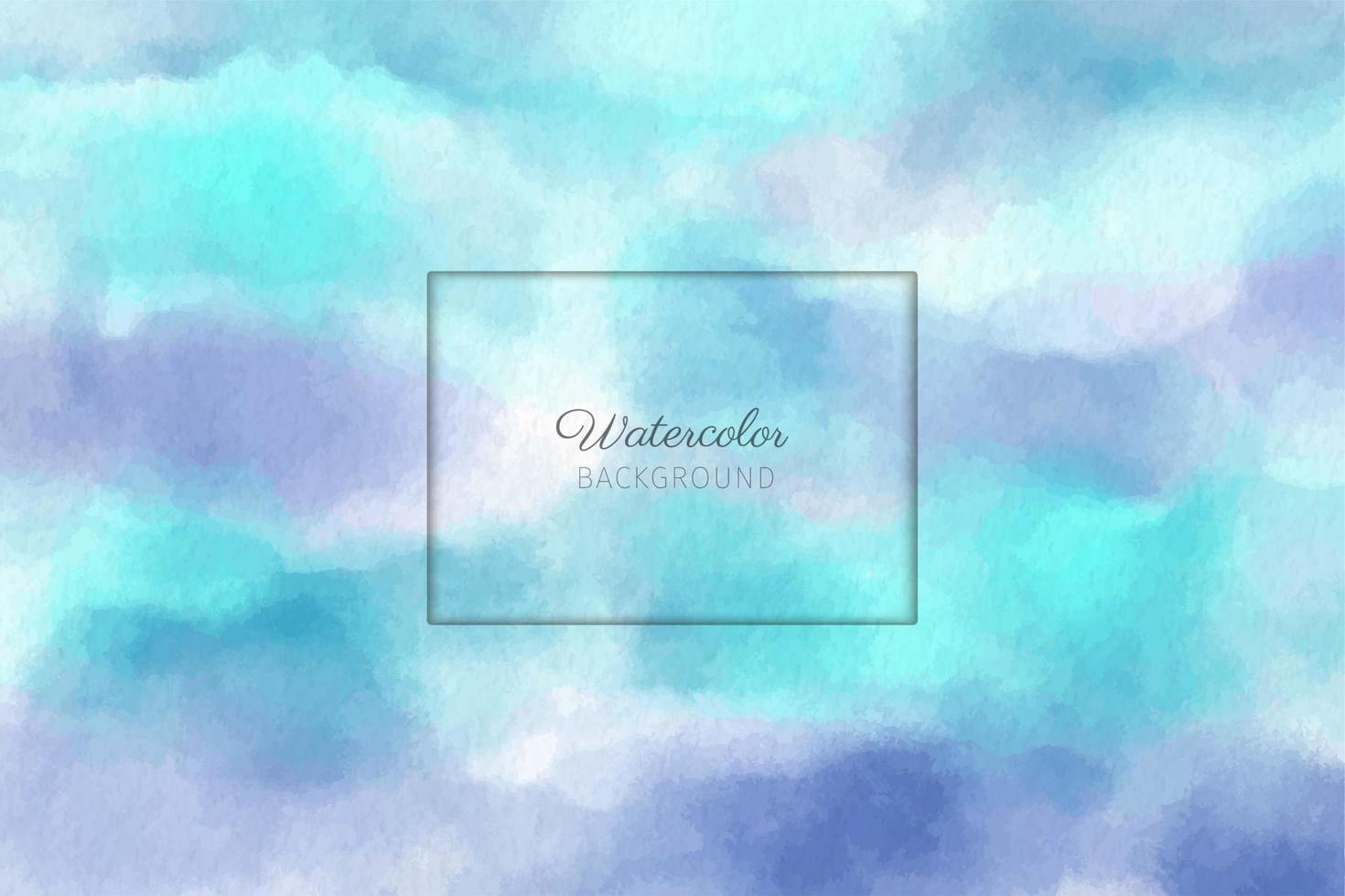 Teal and blue colors abstract watercolor background vector