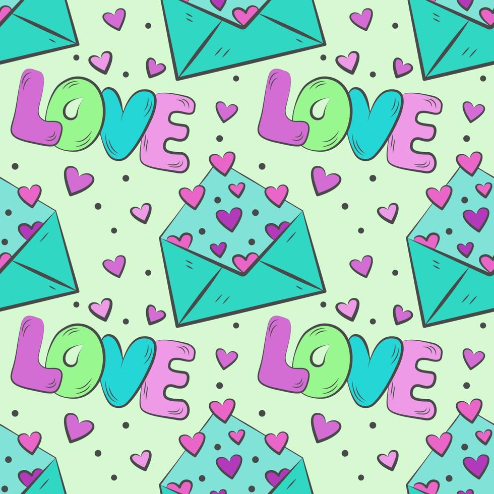 Vector pattern of cute illustrations for Valentine's Day, wedding, for websites and interfaces, mobile applications, postcards, wrapping paper, advertising.Vector pattern