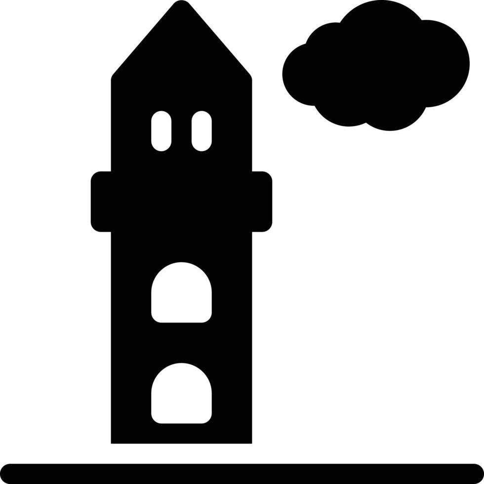 ilustración de vector de torre en un fondo. símbolos de calidad premium. iconos vectoriales para concepto y diseño gráfico.