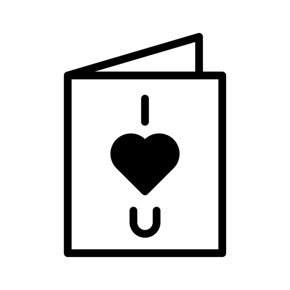 icono de tarjeta duotono estilo negro ilustración de san valentín elemento vectorial y símbolo perfecto. vector