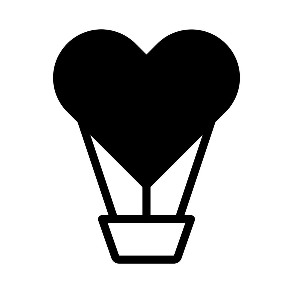 air balloon icon duotone black style valentine illustration vector element and symbol perfect.