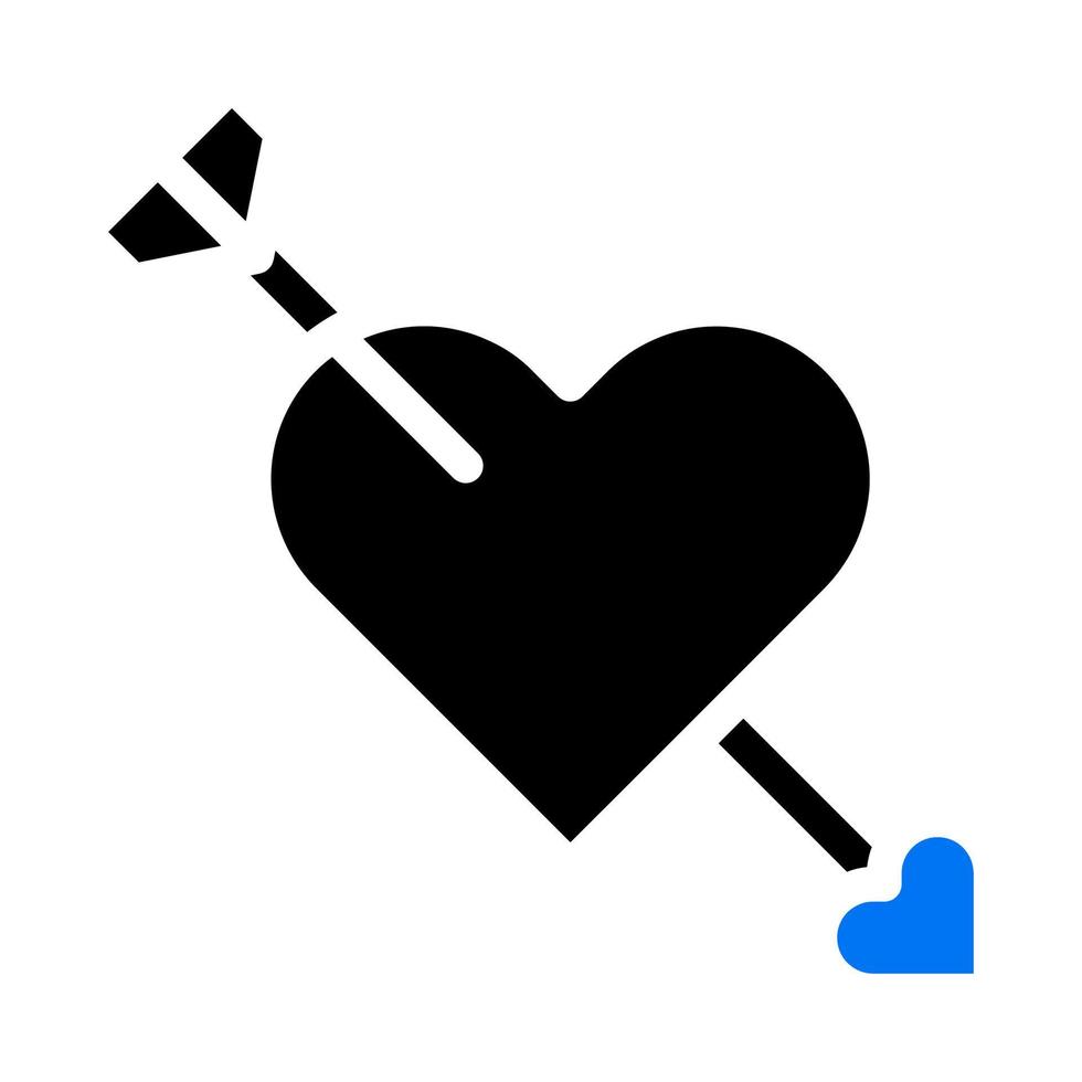 arrow icon solid blue black style valentine illustration vector element and symbol perfect.