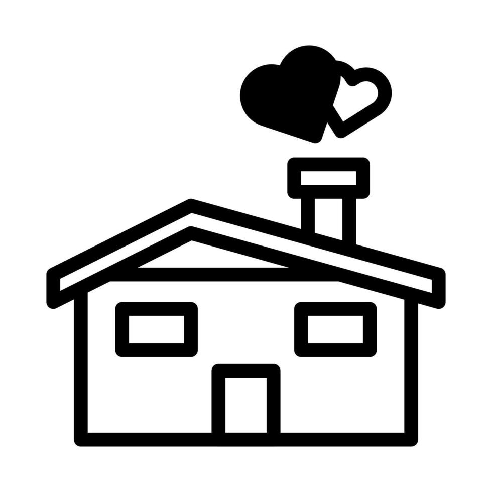 house icon duotone black style valentine illustration vector element and symbol perfect.