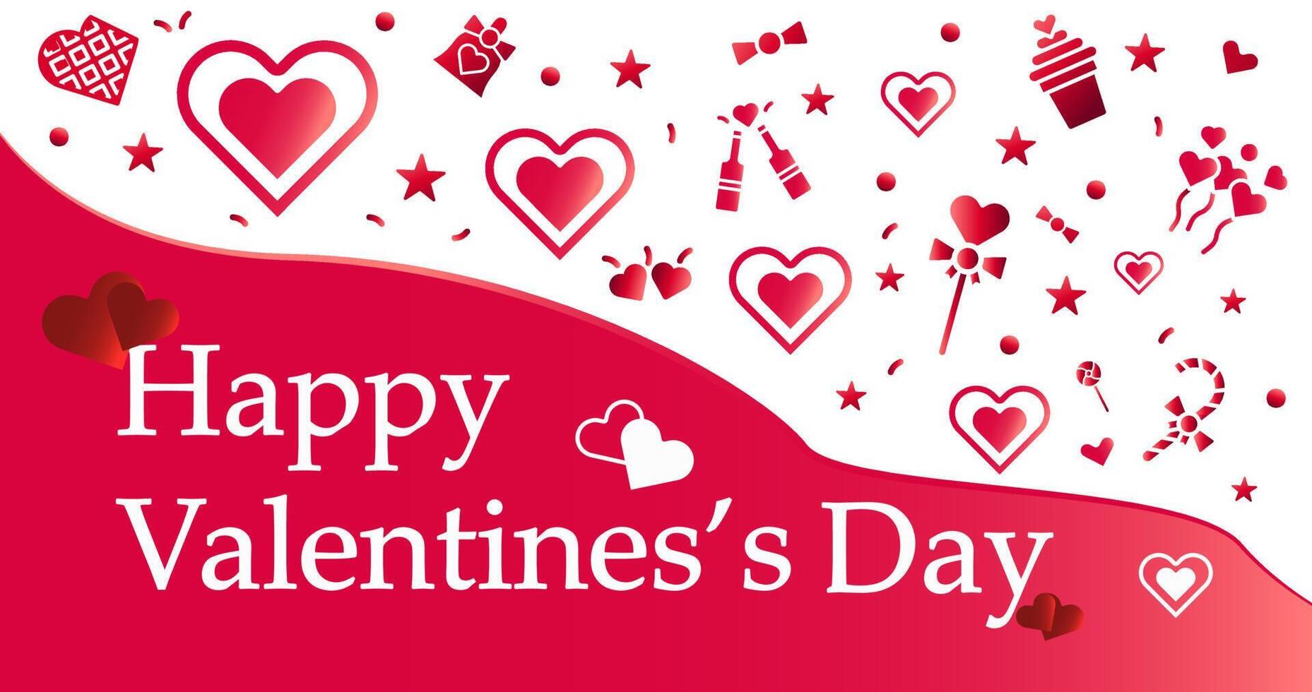 Valentines day background for social media template and banner red color. vector