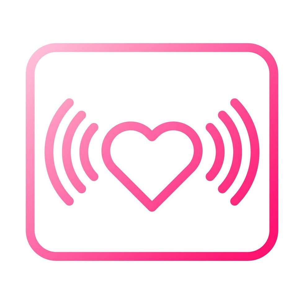 signal icon gradient red style valentine illustration vector element and symbol perfect.