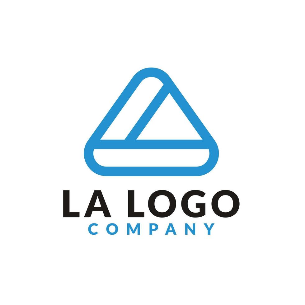 Initial letter LA logo design vector