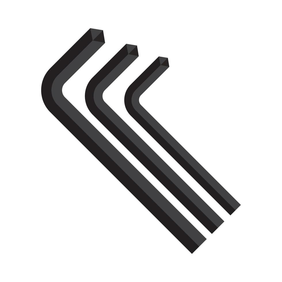 Allen keys icon vector