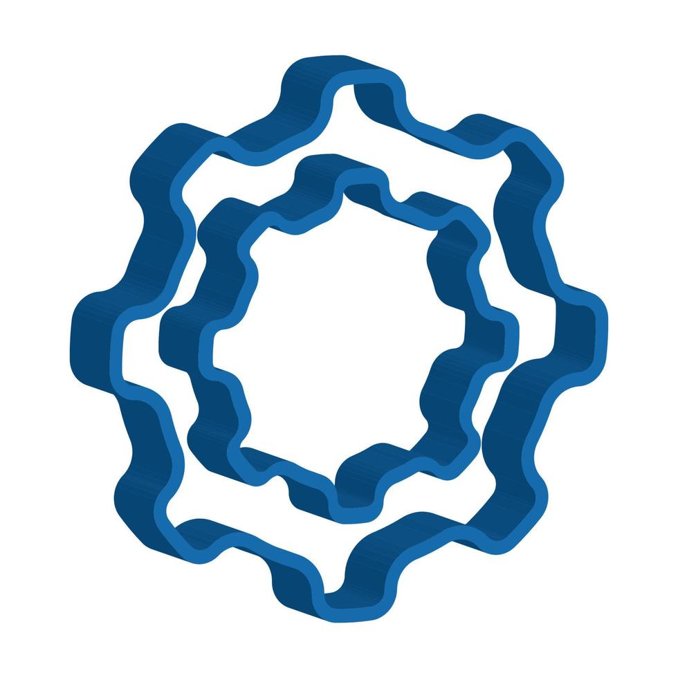 logotipo abstracto del engranaje vector