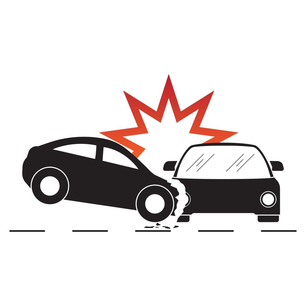 Crashed Cars icon vector