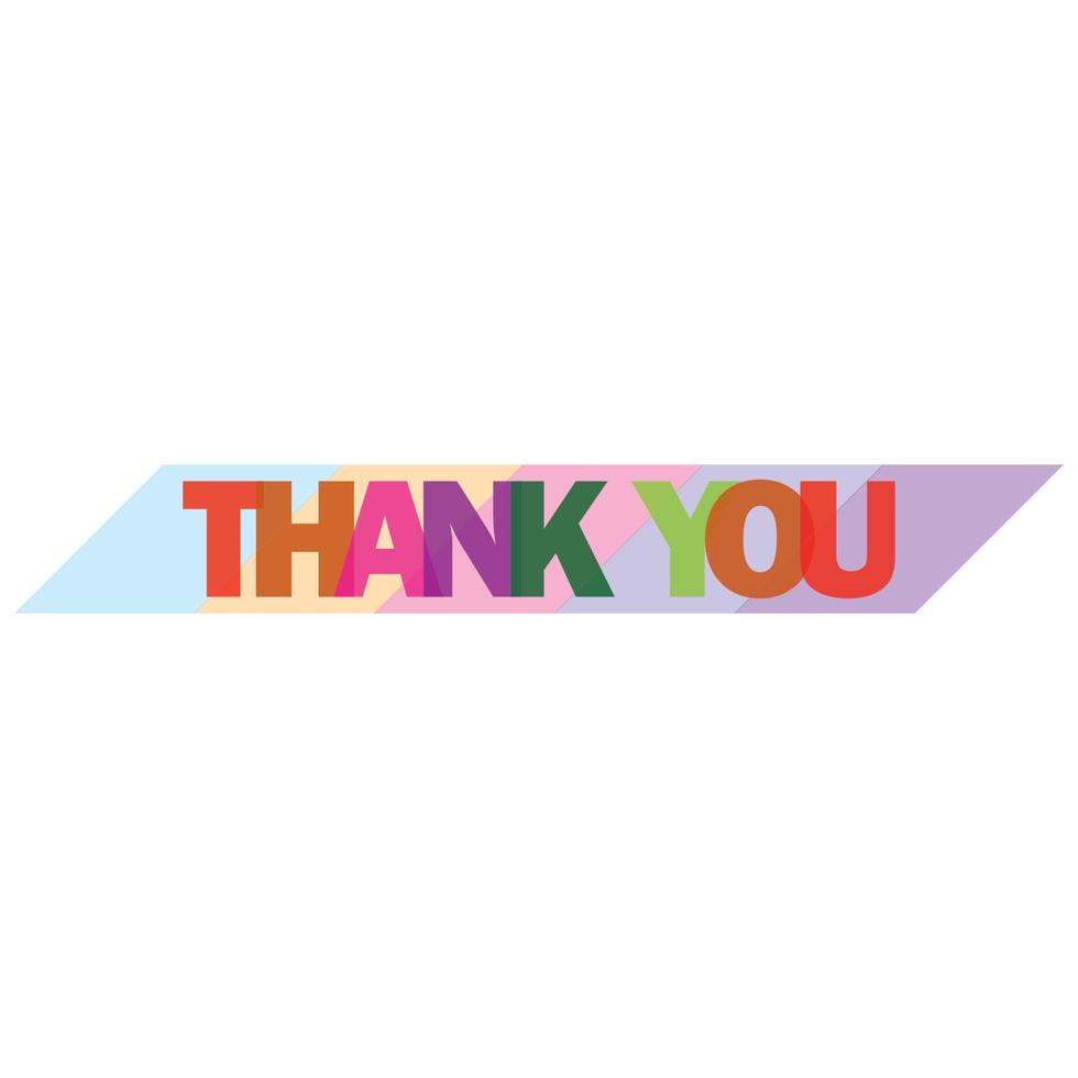 Thank you logo background vector