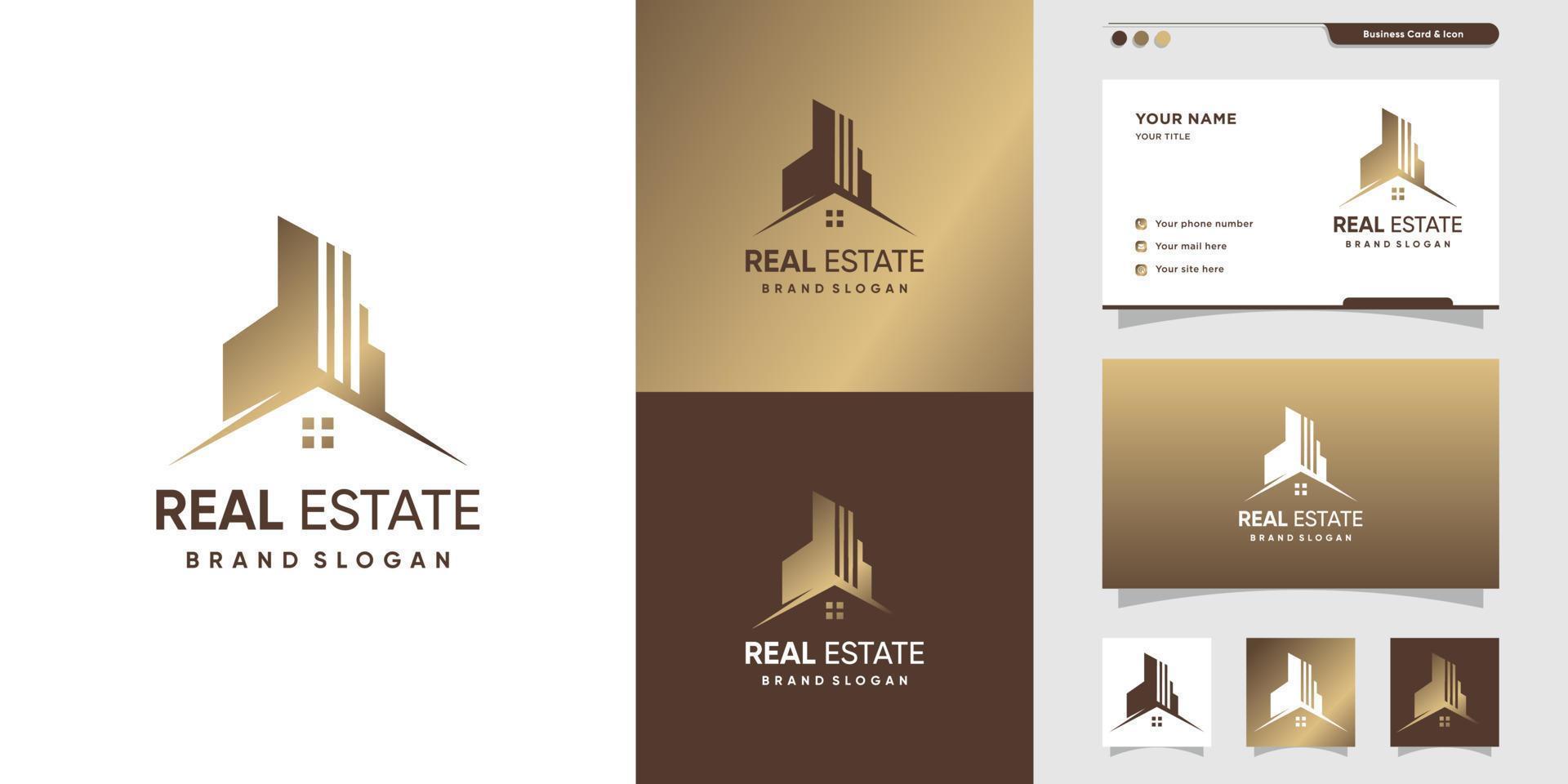 Apartment logo design with modern creative idea vector