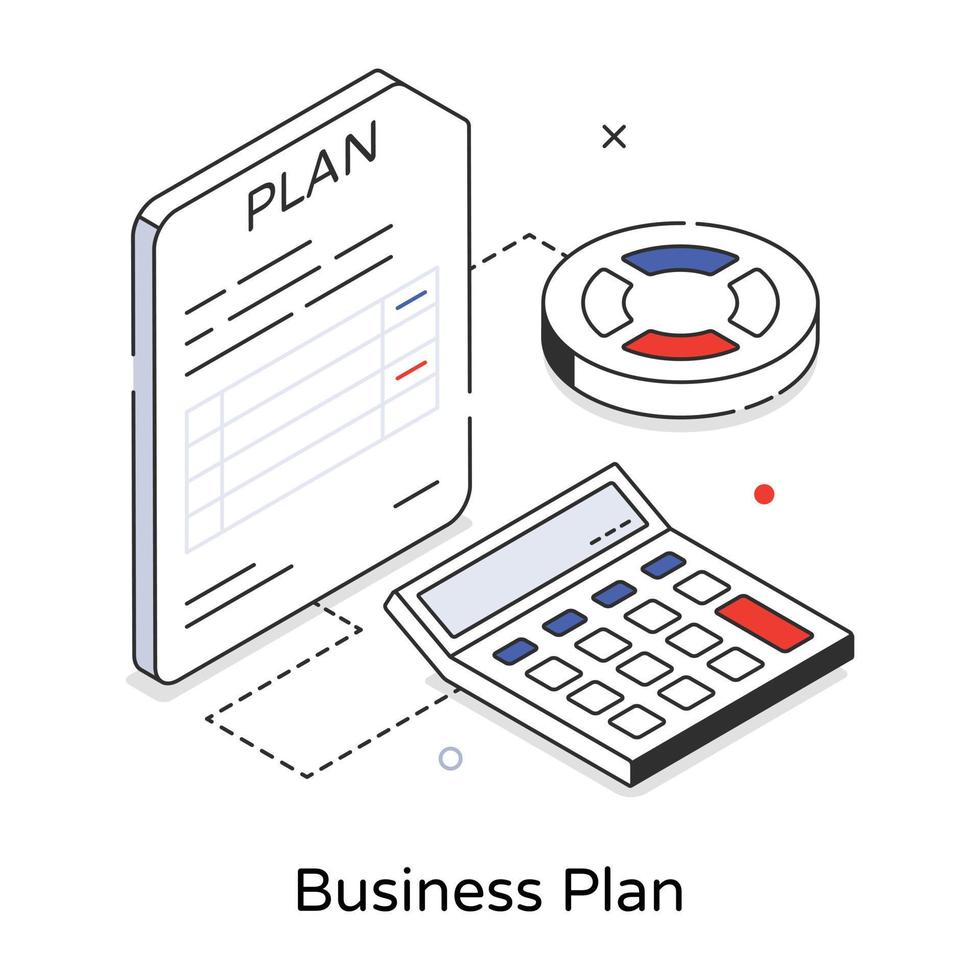 Trendy Business Plan vector