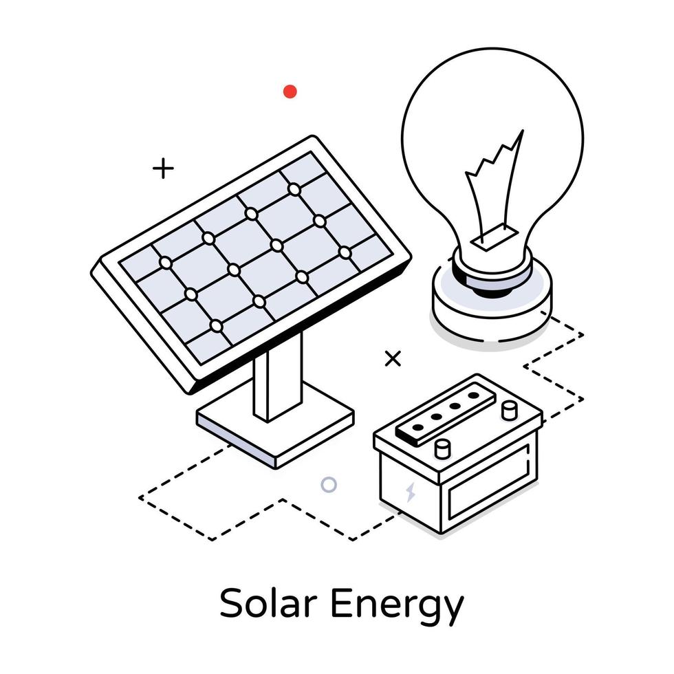 energía solar de moda vector
