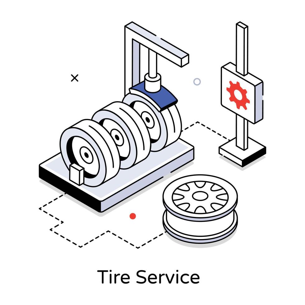Trendy Tire Service vector