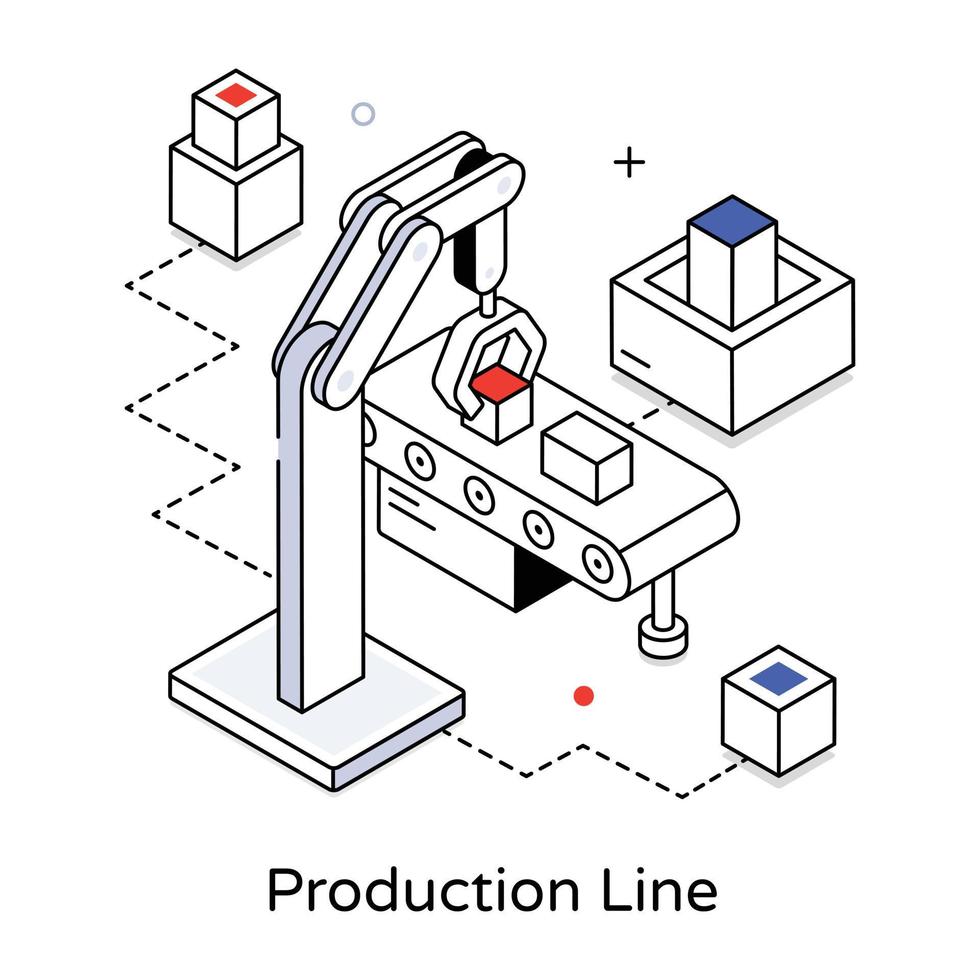 Trendy Production Line vector