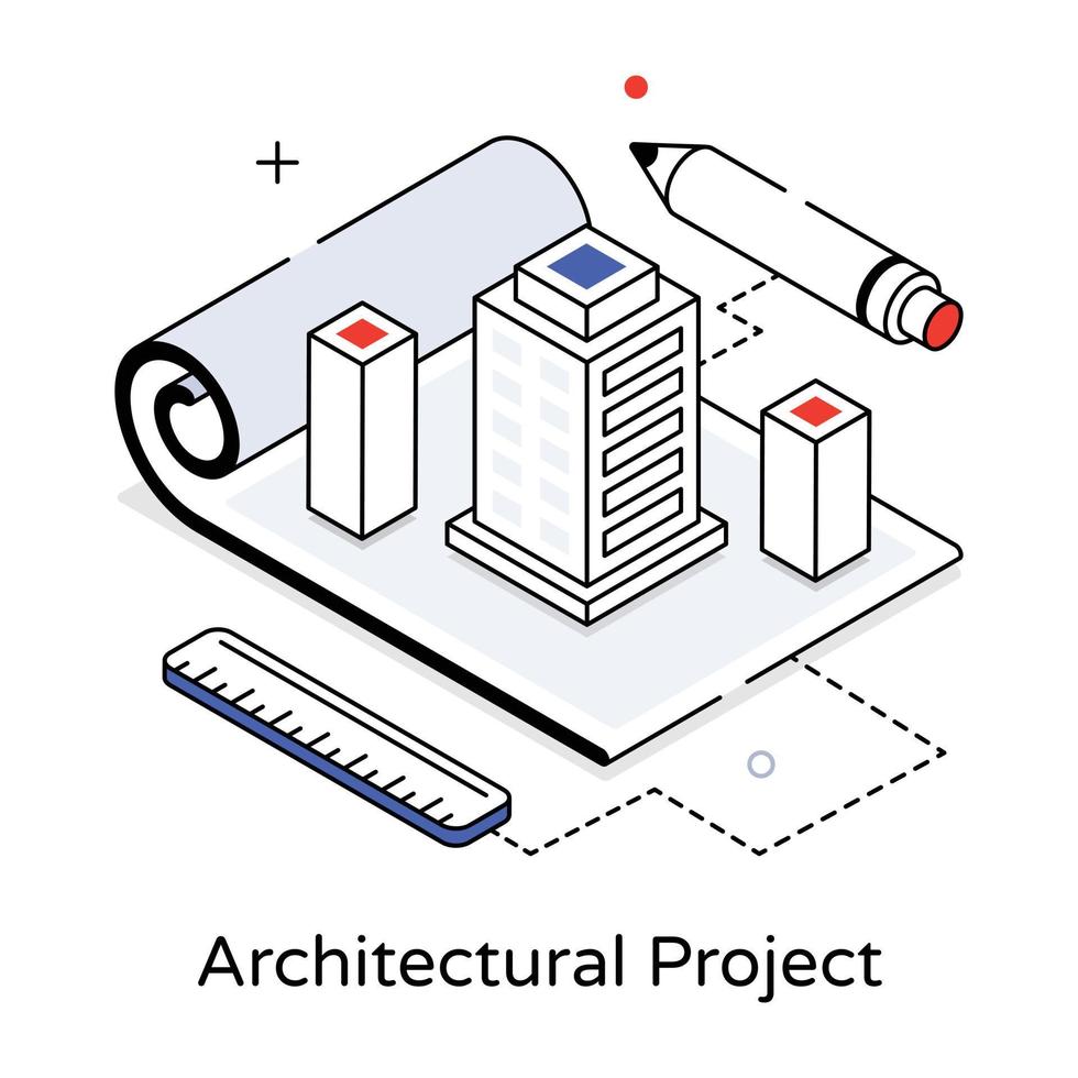 Trendy Architectural Project vector