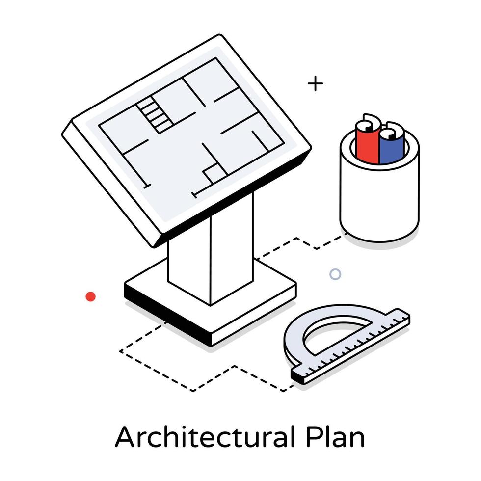 Trendy Architectural Plan vector