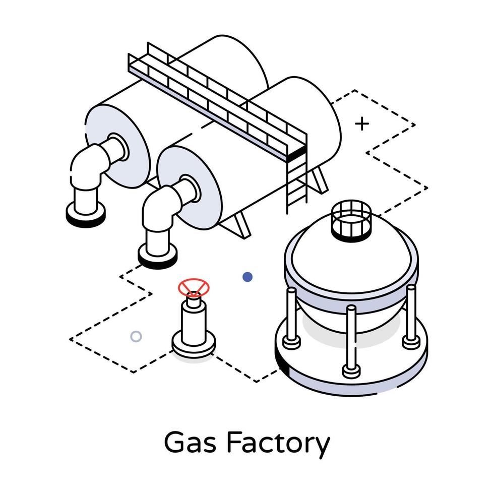 Trendy Gas Factory vector
