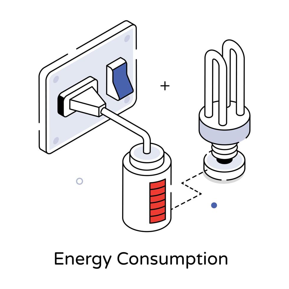 Trendy Energy Consumption vector