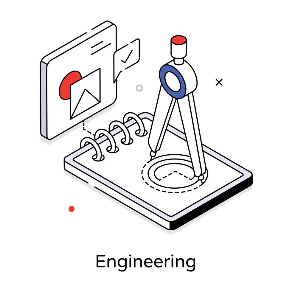 Trendy Engineering Concepts vector