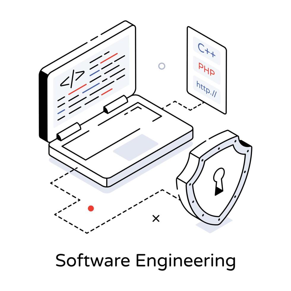 ingeniería de software de moda vector