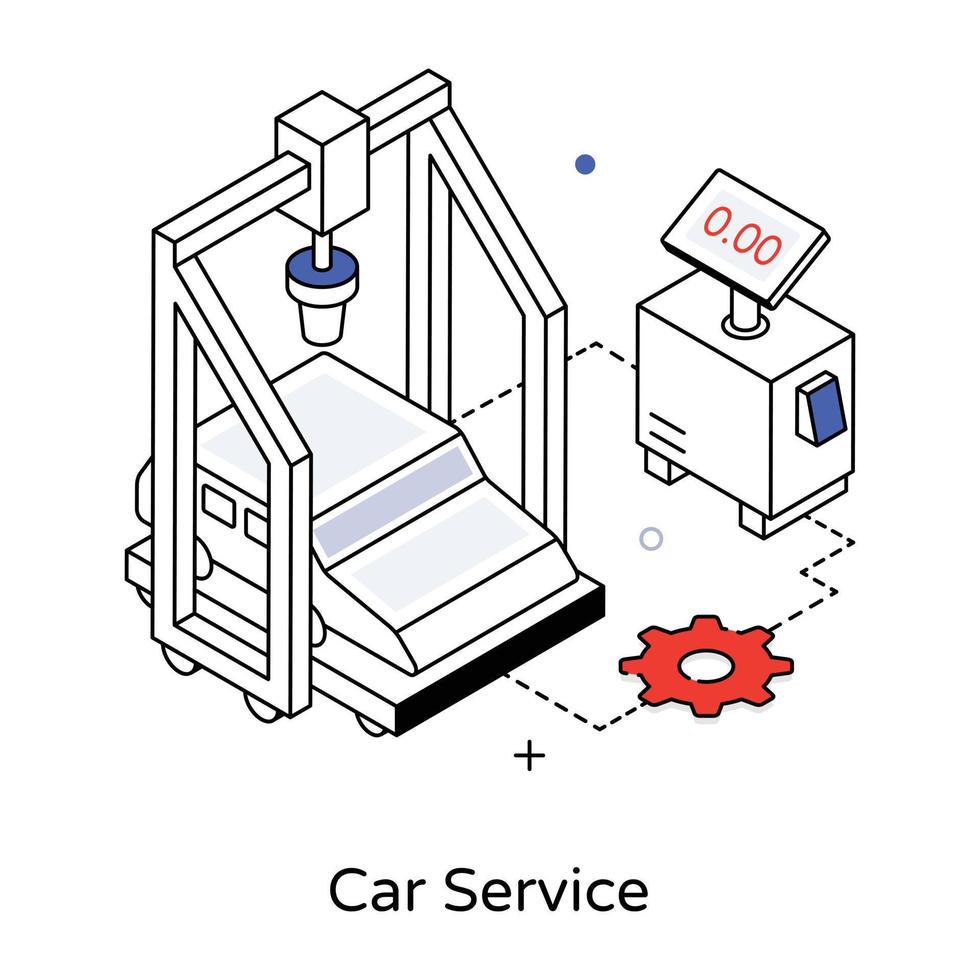 Trendy Car Service vector