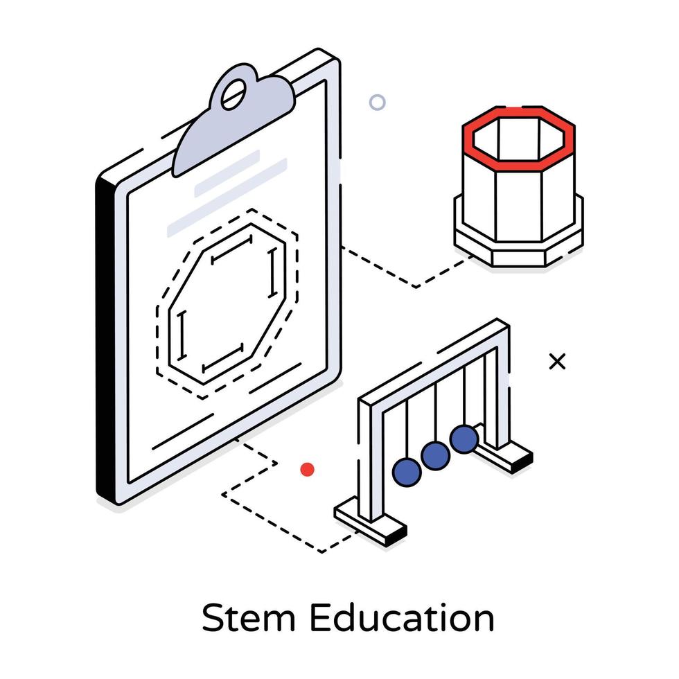 Trendy Stem Education vector